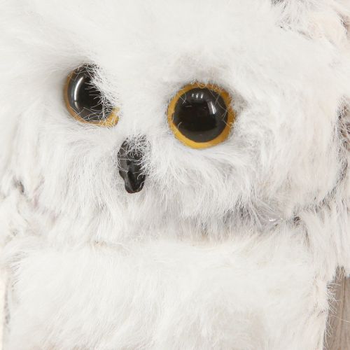 Produkt Dekoracja sowa figurki sowy do zawieszenia białoszare 6cm 4szt