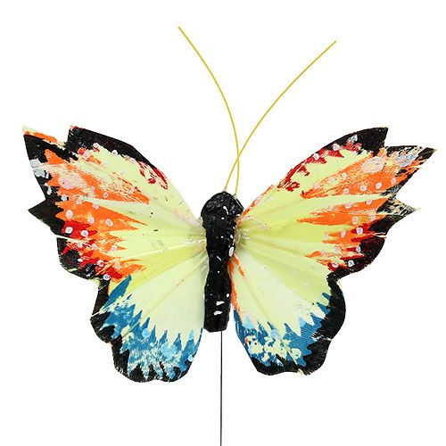 Floristik24 Motyl piórko 9cm asortyment 12szt.