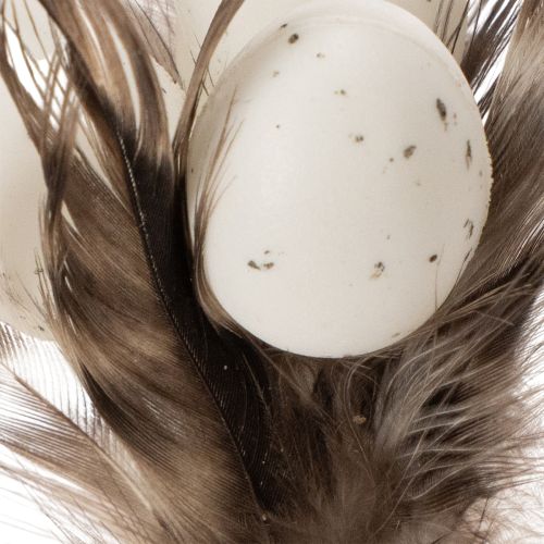 Produkt Ozdobne patyczki z gałązek z piórami naturalnymi, ozdoba wielkanocna do eleganckich aranżacji, 37 cm, 12 szt.