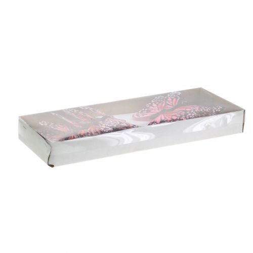 Floristik24 Motyl na drucie różowy 11cm 12szt