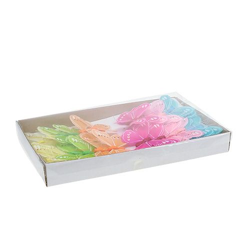 Floristik24 Motyle z piór, asortyment. 8cm 24szt.