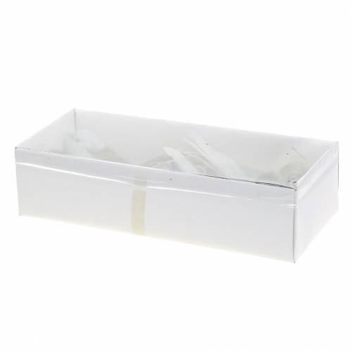 Ptaszek z piór na druciku szary 12cm 4szt.