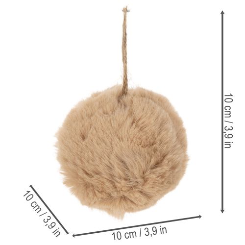 Dekoracyjna bombka-pompon na choinkę, 10cm | Floristik24.pl