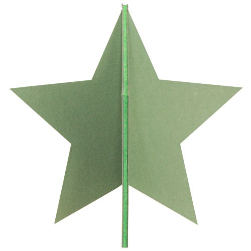 Produkt Filcowa gwiazda dekoracyjna do umieszczenia dekoracji świątecznej, filcowa w kolorze zielonym W62cm