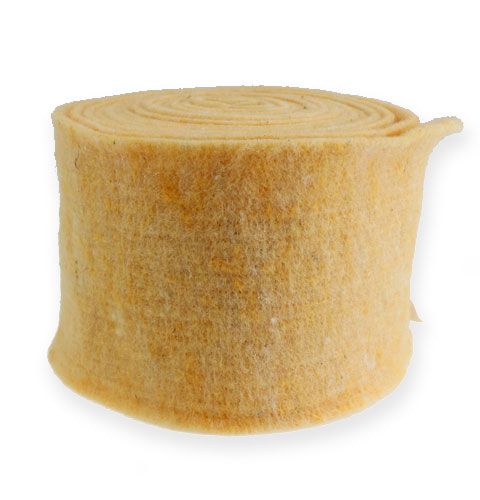 Floristik24 Wstążka filcowa jasnożółta 15cm, 5m