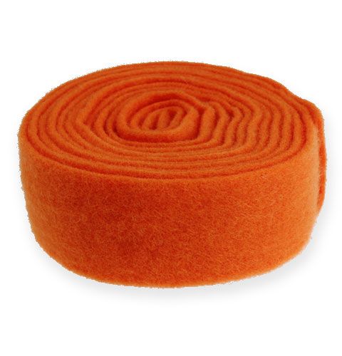 Wstążka filcowa pomarańczowa 7,5cm 5m