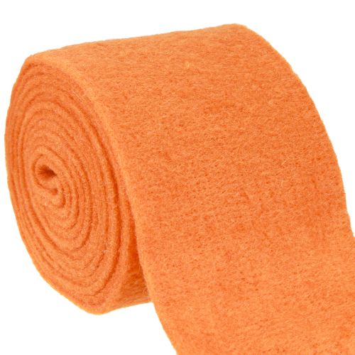 Wstążka filcowa 15cm x 5m pomarańczowa