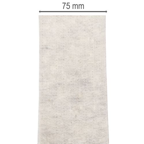 Dwukolorowa wstążka filcowa, biało-szara, wykonana ze 100% wełny, szerokość 7,5 cm, długość 5 m | Floristik24.pl