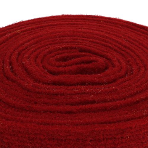 Produkt Wstążka filcowa ciemnoczerwona 7,5cm 5m