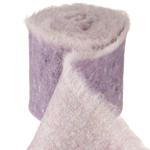 Produkt Wstążka filcowa Franzi wełniana wstążka wełniana fioletowa 2-kolorowa 15cm 4m