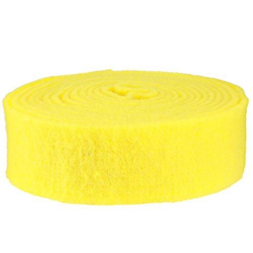 Produkt Wstążka filcowa żółta ozdobna wstążka filcowa 7,5cm 5m