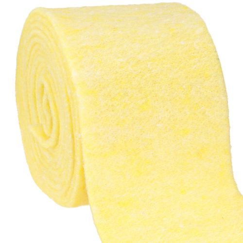 Wstążka filcowa jasnożółta 15cm 5m