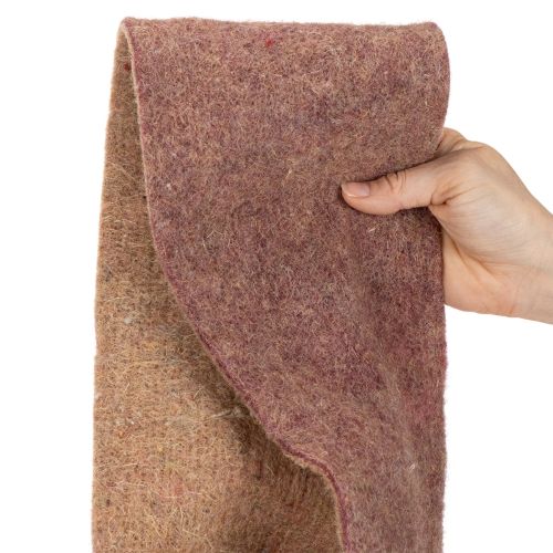 Dwukolorowa taśma filcowa z filcu wełnianego, 100% wełny, fioletowo-brązowa, 15 cm x 5 m | Floristik24.pl