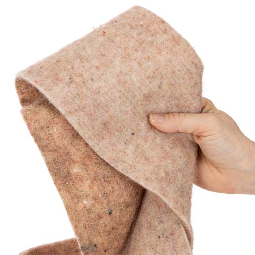 Filcowa wstążka wełniana, dwukolorowa, sprzedawana na metry do projektów kreatywnych, brązowo-biała, 15 cm x 5 m | Floristik24.pl