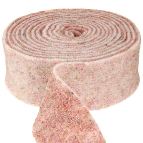 Produkt Wstążka filcowa wełniana wstążka dekoracyjna brązowy beżowy filc wełniany 7,5cm 5m
