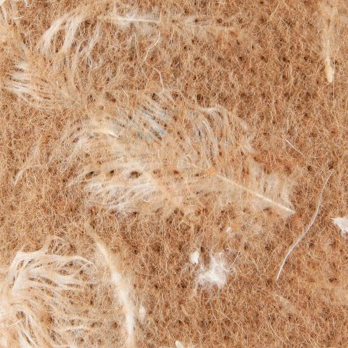 Produkt Wstążka filcowa wełniana wstążka tkanina dekoracyjna brązowe piórka filc wełniany 15cm 5m