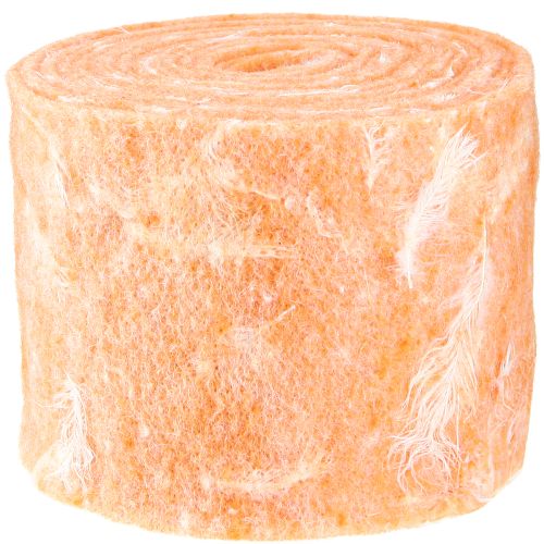 Produkt Wstążka filcowa wełniana wstążka tkanina dekoracyjna pomarańczowe piórka filc wełniany 15cm 5m