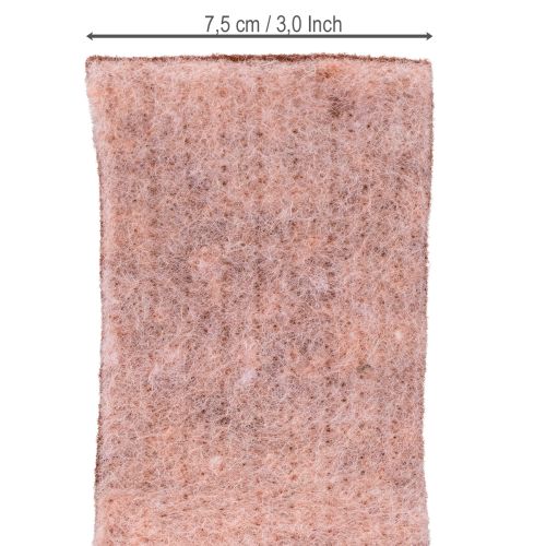 Produkt Wstążka filcowa dwukolorowa wstążka do doniczek wstążka z filcu wełnianego różowo-czerwona 7,5 cm 5 m