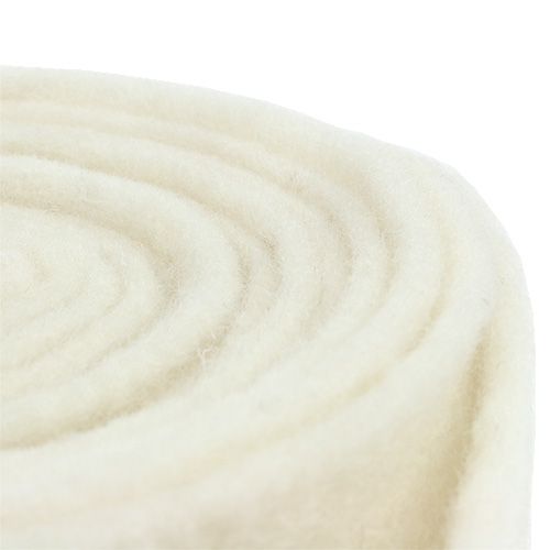 Floristik24 Wstążka filcowa 15cm x 5m biała