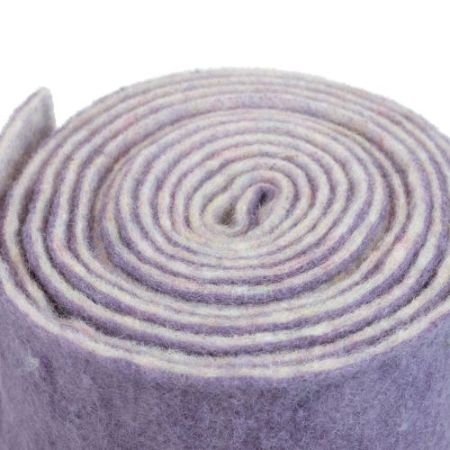 Produkt Wstążka filcowa Franzi wełniana wstążka wełniana fioletowa 2-kolorowa 15cm 4m