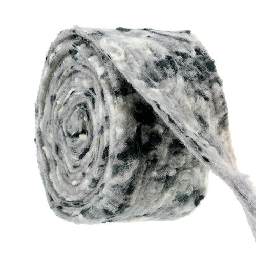Floristik24 Wstążka filcowa Happy czarno-biała 15cm 5m
