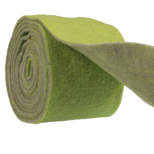 Floristik24 Wstążka filcowa wełniana wstążka filcowa w rolce dekoracyjna zielono-szara 15cm 5m