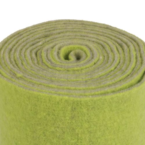 Floristik24 Wstążka filcowa wełniana wstążka filcowa w rolce dekoracyjna zielono-szara 15cm 5m
