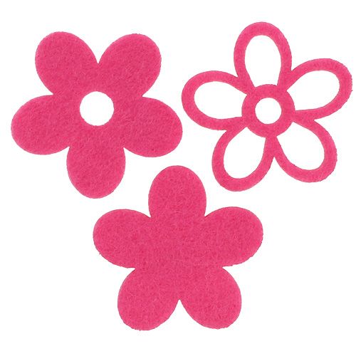 Floristik24 Filcowy kwiatek do rozsypania różu jako dekoracja, zestaw Ø4cm 72 szt