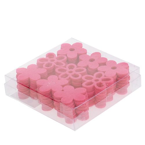 Floristik24 Filcowy kwiatek do rozsypania różu jako dekoracja, zestaw Ø4cm 72 szt