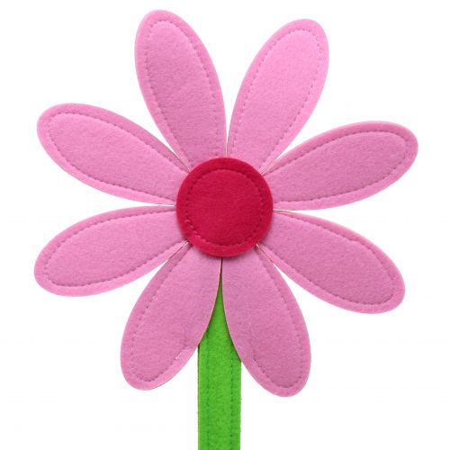 Floristik24 Filcowy kwiat różowy 64 cm