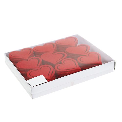 Floristik24 Serca filcowe 5,5cm czerwone 90szt