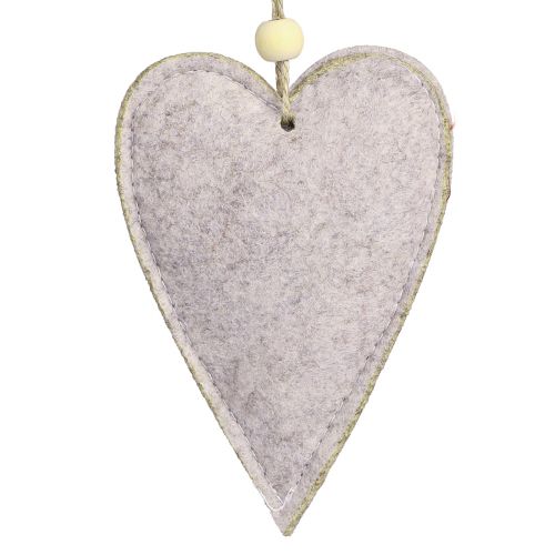 Produkt Filcowe serca Ozdoby choinkowe beżowe serca 8,5×12cm 6 szt