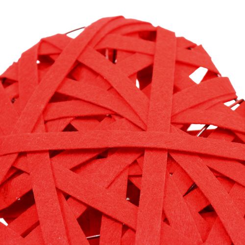 Floristik24 Serca filcowe do zawieszenia czerwone 26cm 2szt.