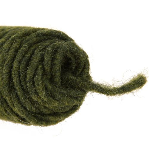Produkt Sznurek filcowy vintage sznurek do rzemieślniczej nici knotowej zielony 55m