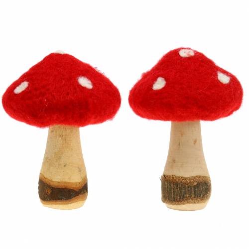 Muchomor dekoracja jesienna czerwona H13,5cm 2szt. Muchomor dekoracja jesienna czerwona H13,5cm 2szt.