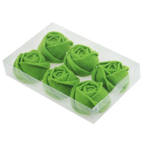 Floristik24 Filc różany Ø8cm W4,5cm 6szt