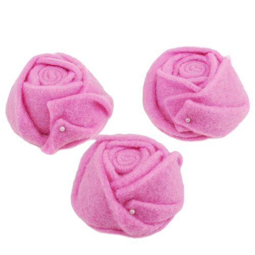 Floristik24 Filc różany Ø8cm W4,5cm 6szt