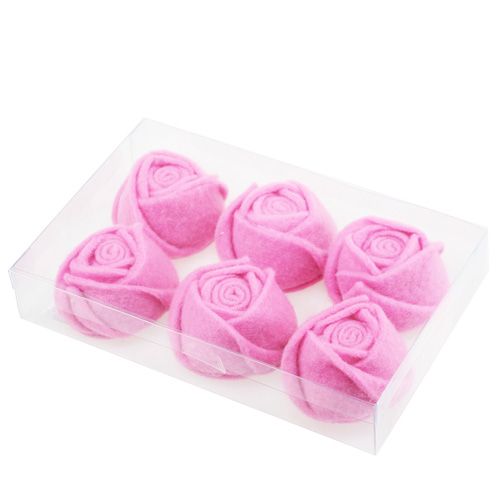 Floristik24 Filc różany Ø8cm W4,5cm 6szt