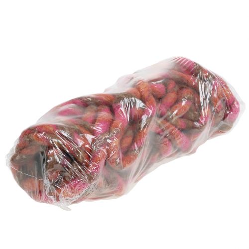 Floristik24 Sznurek filcowy 25m brązowy, czerwony, różowy