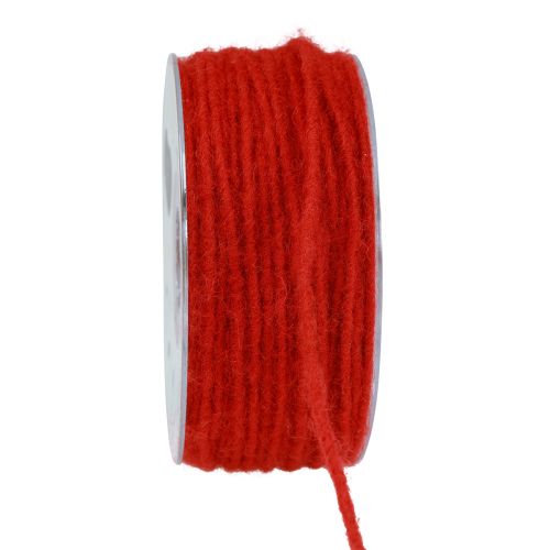Produkt Sznurek filcowy wełniany sznurek wełniany knot czerwony 100m