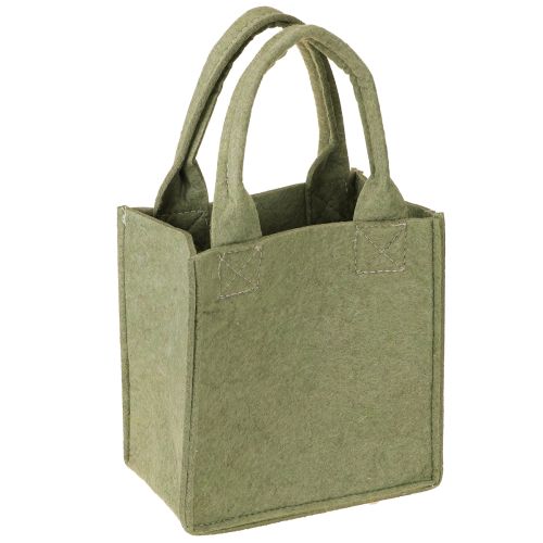 Produkt Torebka filcowa Merry Christmas mała z uchwytami Zielona 15×10cm