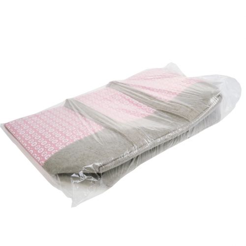 Floristik24 Torebka filcowa różowo-szara z wzorem 55cm x 36cm x 18cm