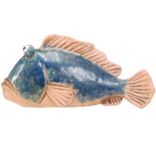 Produkt Dekoracja rybka ceramiczna niebieska naturalna letnia dekoracja 22×7×11cm