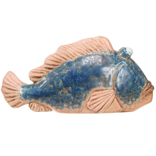 Produkt Dekoracja rybka ceramiczna niebieska naturalna letnia dekoracja 22×7×11cm