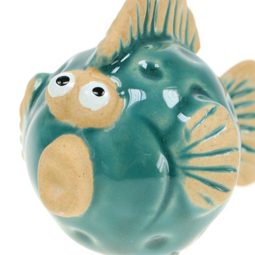 Floristik24 Deco rybka niebieska, rybka ceramiczna, rybka ceramiczna, morska L7cm 8szt.