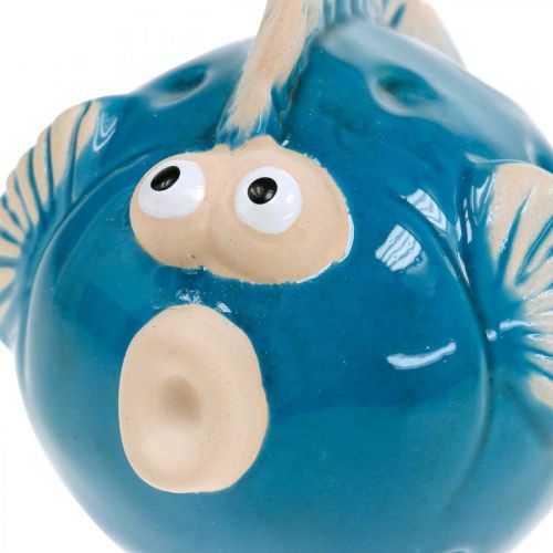 Floristik24 Rybka ceramiczna morska rybka ozdobna niebieska L11,5 4szt