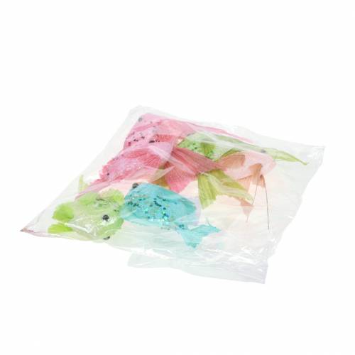 Produkt Ozdobne rybki do zawieszenia zielone różowe pomarańczowe niebieskie 13-24cm 6szt.