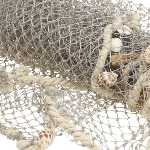 Produkt Sieć rybacka z muszlami i drewnem dryfującym 135 cm