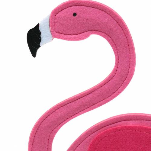 Floristik24 Letnia dekoracja flaming stojący filc różowy 28 × H58cm