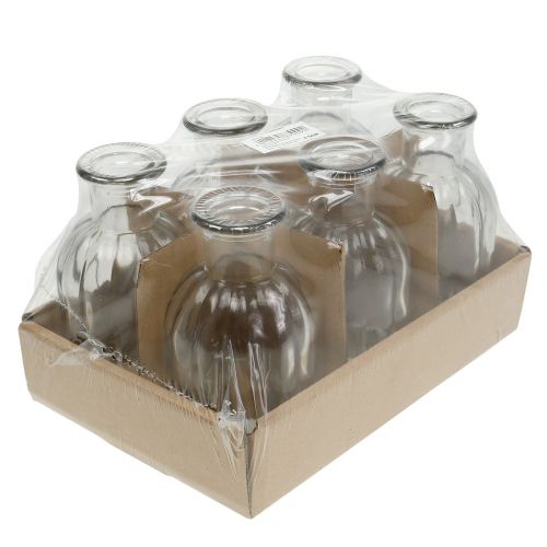 Produkt Dekoracyjny wazon na kwiaty w butelce Ø7,5cm W13,5cm przezroczysty 6 szt